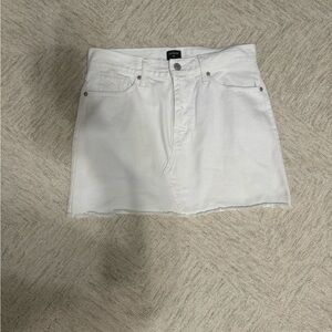 White Denim Skirt